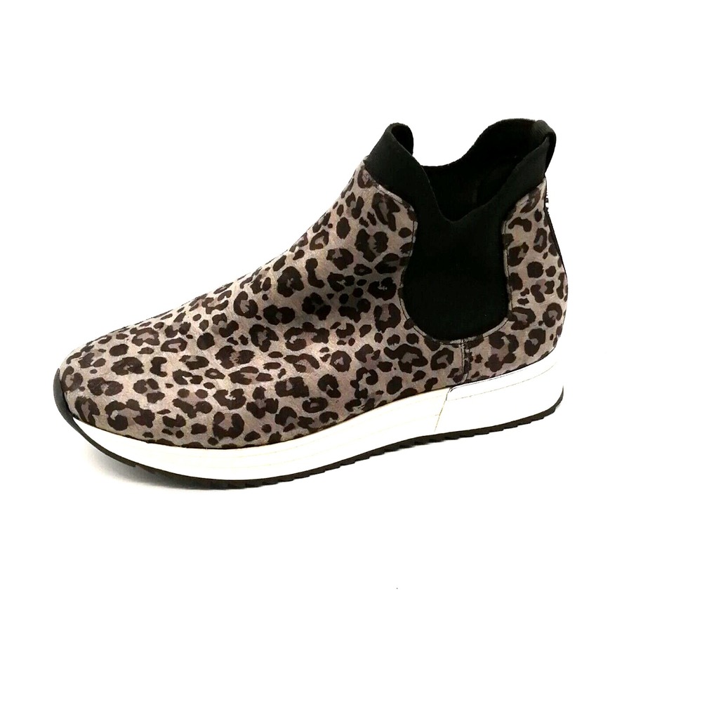 Kenneth Cole Reaction Shoes Womens Cameron Black Leopard 8.5 Chelsea Sneakers
